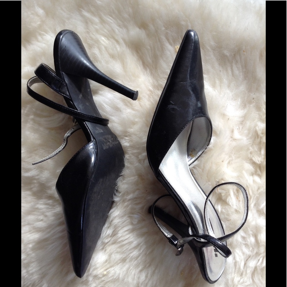 Black strapped shoes