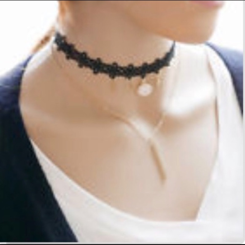 Vintage Gothic Black Lace Retro Choker