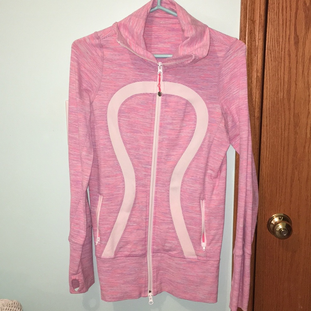 Pink and white lululemon jacket