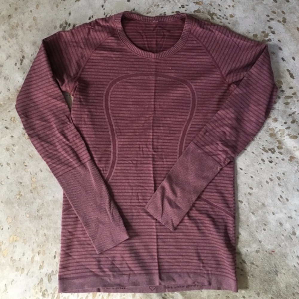RARE Lululemon Swiftly Tech Long Sleeve stripe 8