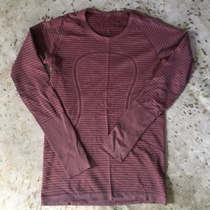 RARE Lululemon Swiftly Tech Long Sleeve stripe 8