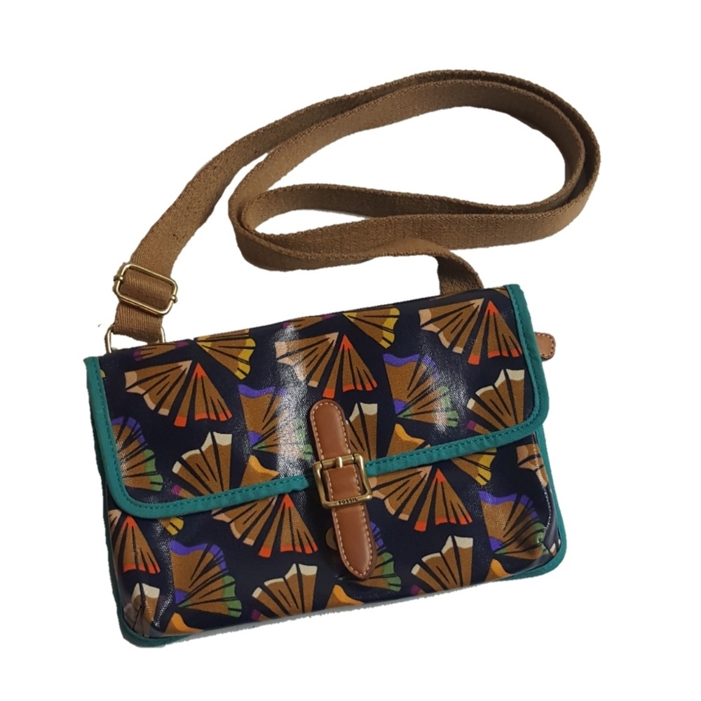 FOSSIL key-per mini crossbody coated textile bag