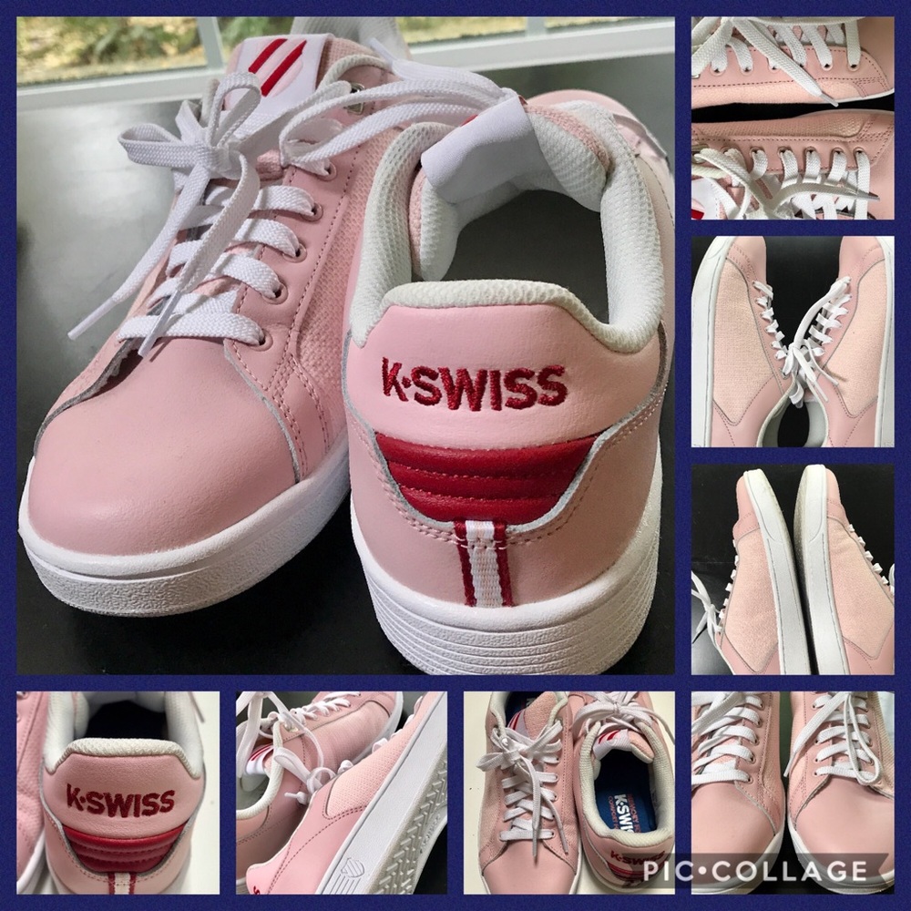 Awesome KSWISS blush pink and red NWOT women’s 10