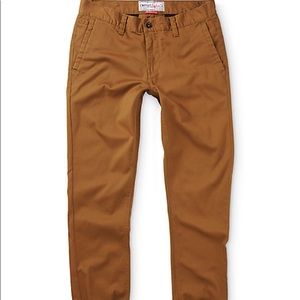 Khaki Twill Jogger Pants