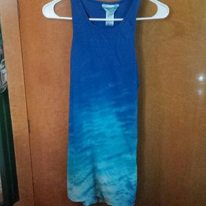 S Hardtail Blue Tie Dye Dress