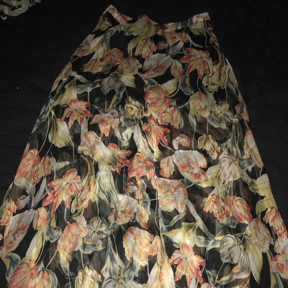 Floral crop top and match skirt