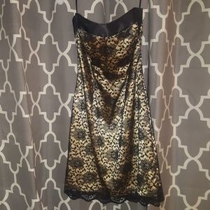 Gold & Black Lace Dress