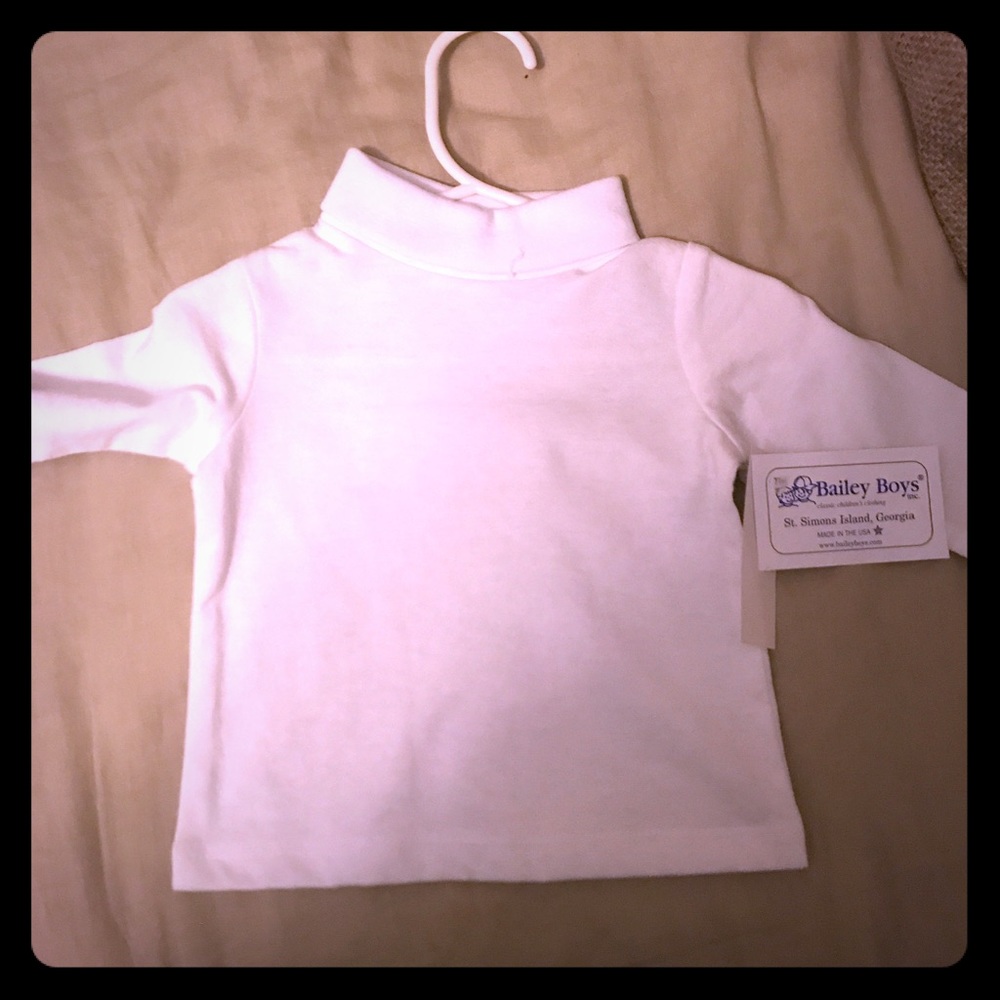 Bailey Boys size 6m white turtle neck