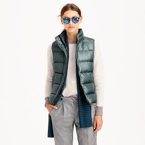 Teal J Crew Puffer Vest NWOT