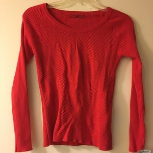 RED knit fitted sweater - P/S (NWT)