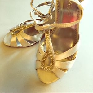 Satin & Rhinestone Bridal/Holiday Heels