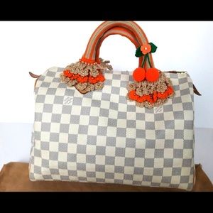 💯 % Louis Vuitton Speedy30 amier Azur Canvas👜💕