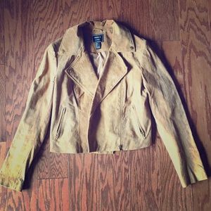 Faux Suede Moto Jacket