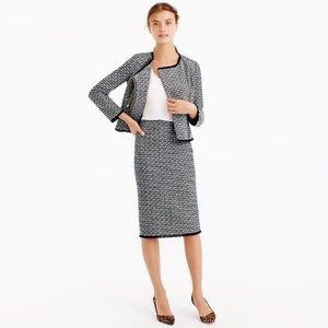 J. Crew Fringy Tweed Pencil Skirt