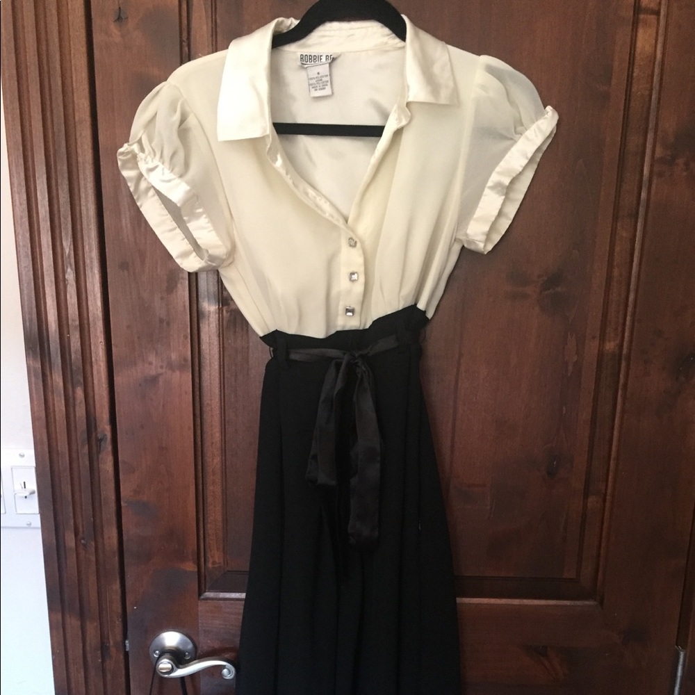 Retro white and black dress