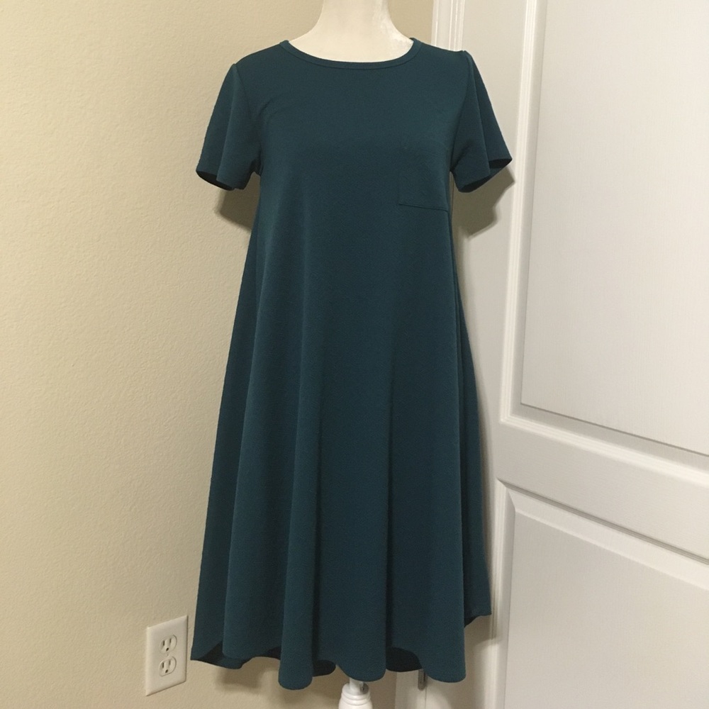 LuLaRoe Carly dress in teal - S