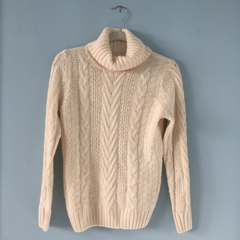 Cream turtleneck sweater
