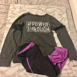 Material Girl Power Through Glitter Top Active