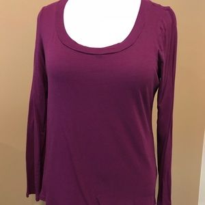 Loft raspberry long sleeve t shirt