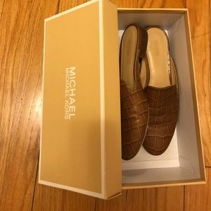 Michael Kors Natasha Embossed Leather Slide