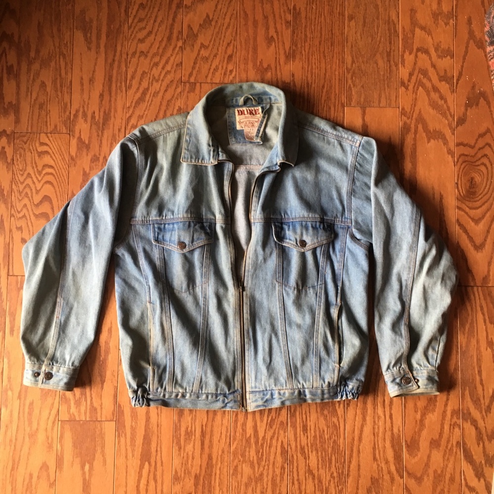 SALE Cool and unique denim zip jacket by Duke