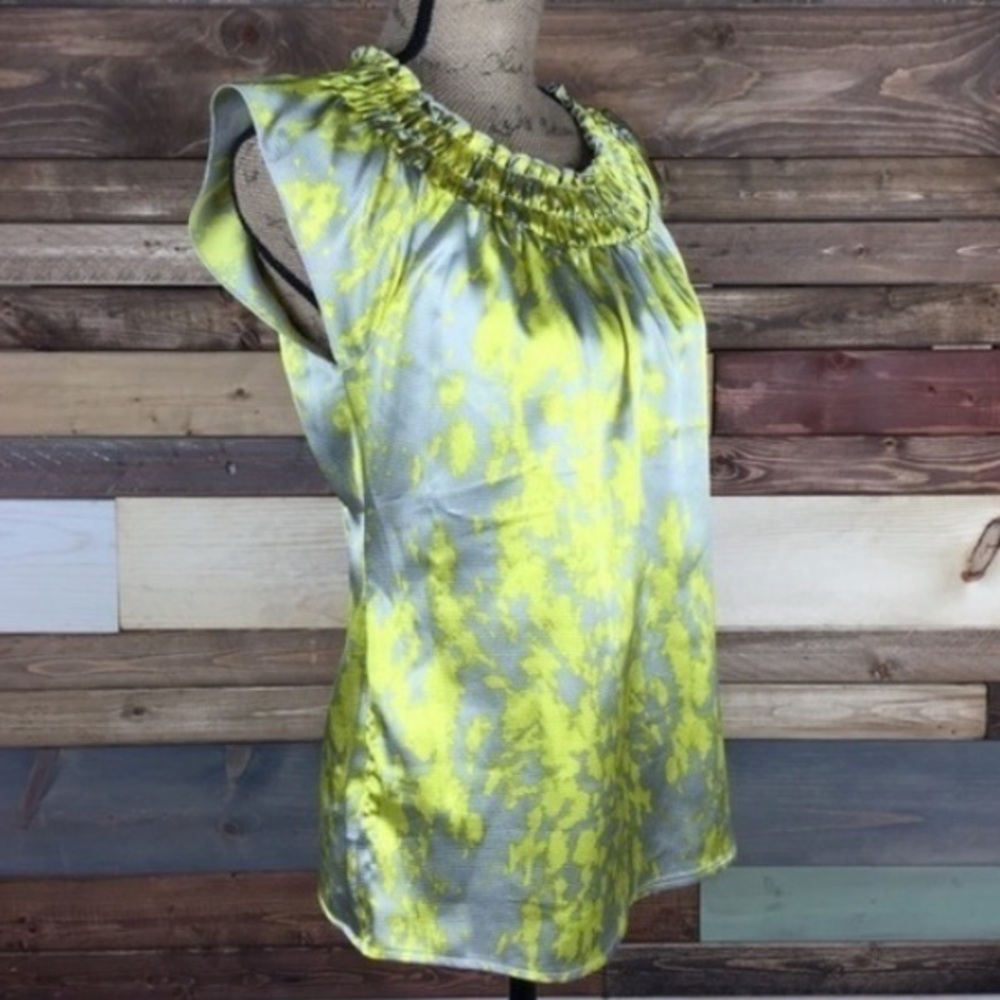 The Limited Yellow + Nude Metallic Blouse, XL