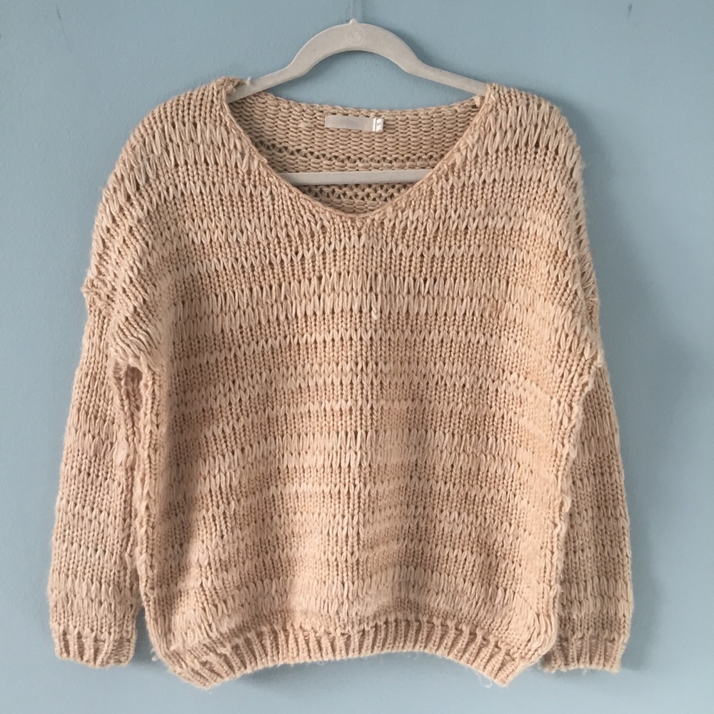 Oversized cream sweater