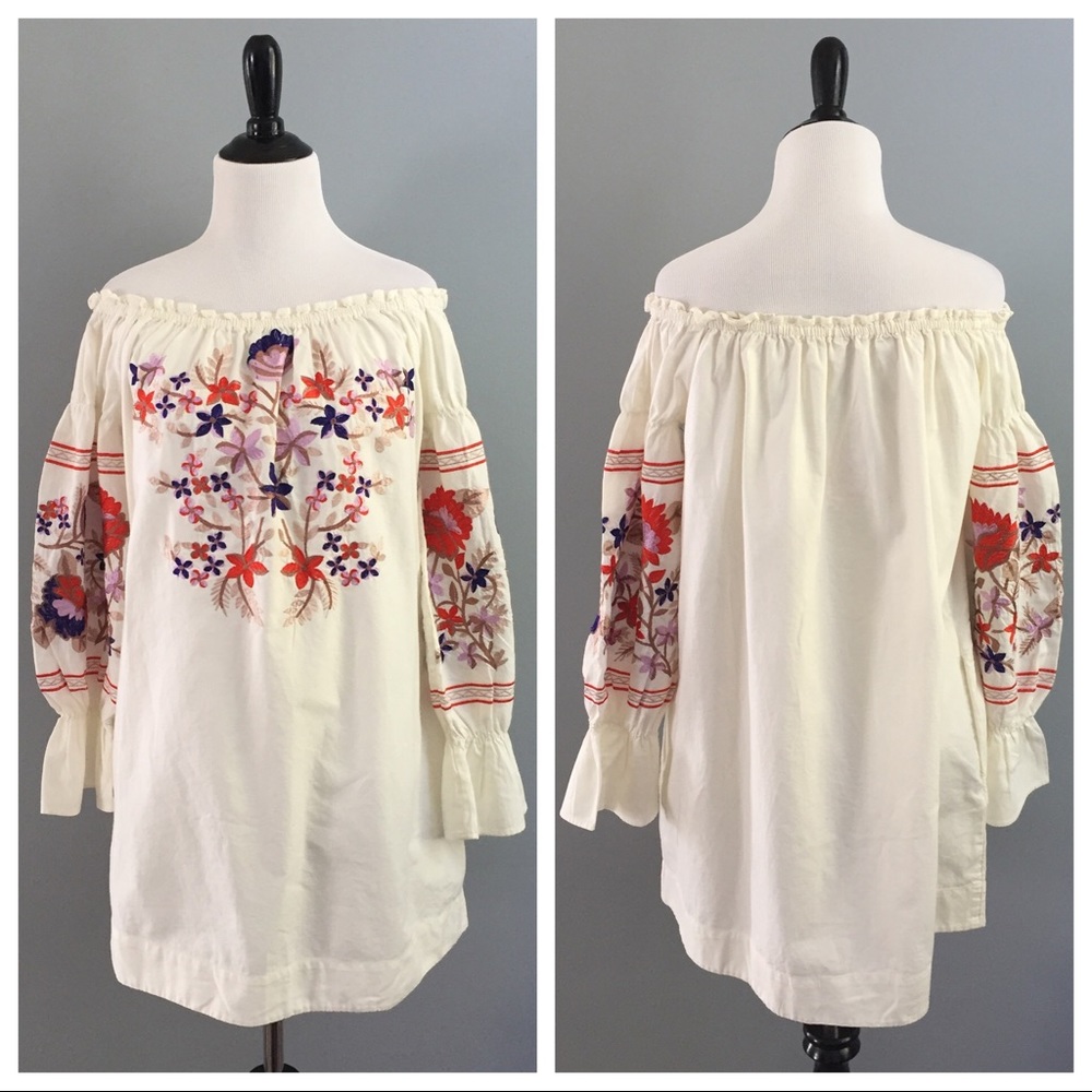 Free People Fleur de Jour off the shoulder dress