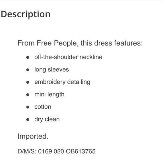 Free People Fleur de Jour off the shoulder dress - Picture 6 of 6