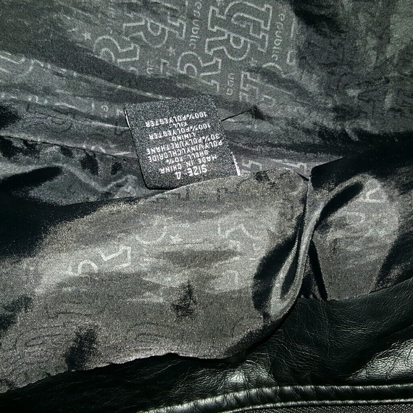 Boys Faux leather Black Bikers Jacket Size 4 - Picture 4 of 4