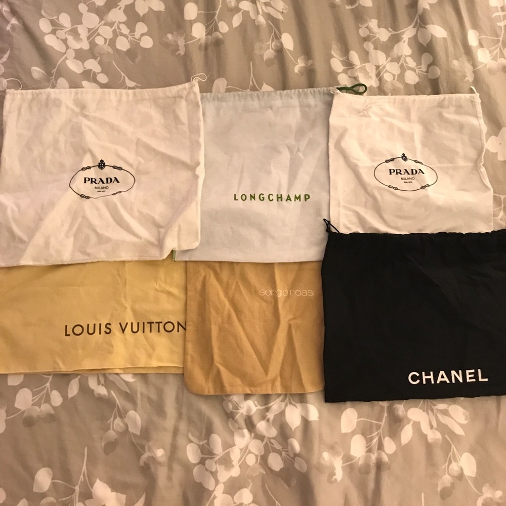 Lot of 6 designer dust bags