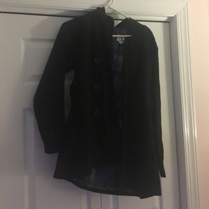 Black button coat