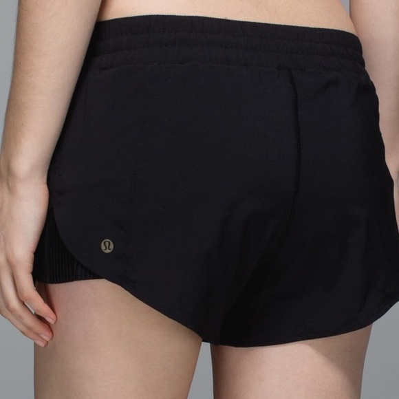 lululemon athletica Pants - Lululemon Pleat To Street Black Running Shorts 8