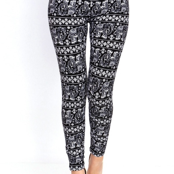 🆕 PLUS SIZE Elephant leggings - Picture 2 of 6
