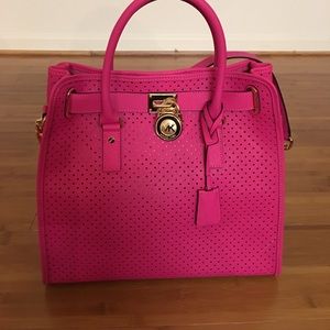 Perforated Michael Kors Hamilton handbag
