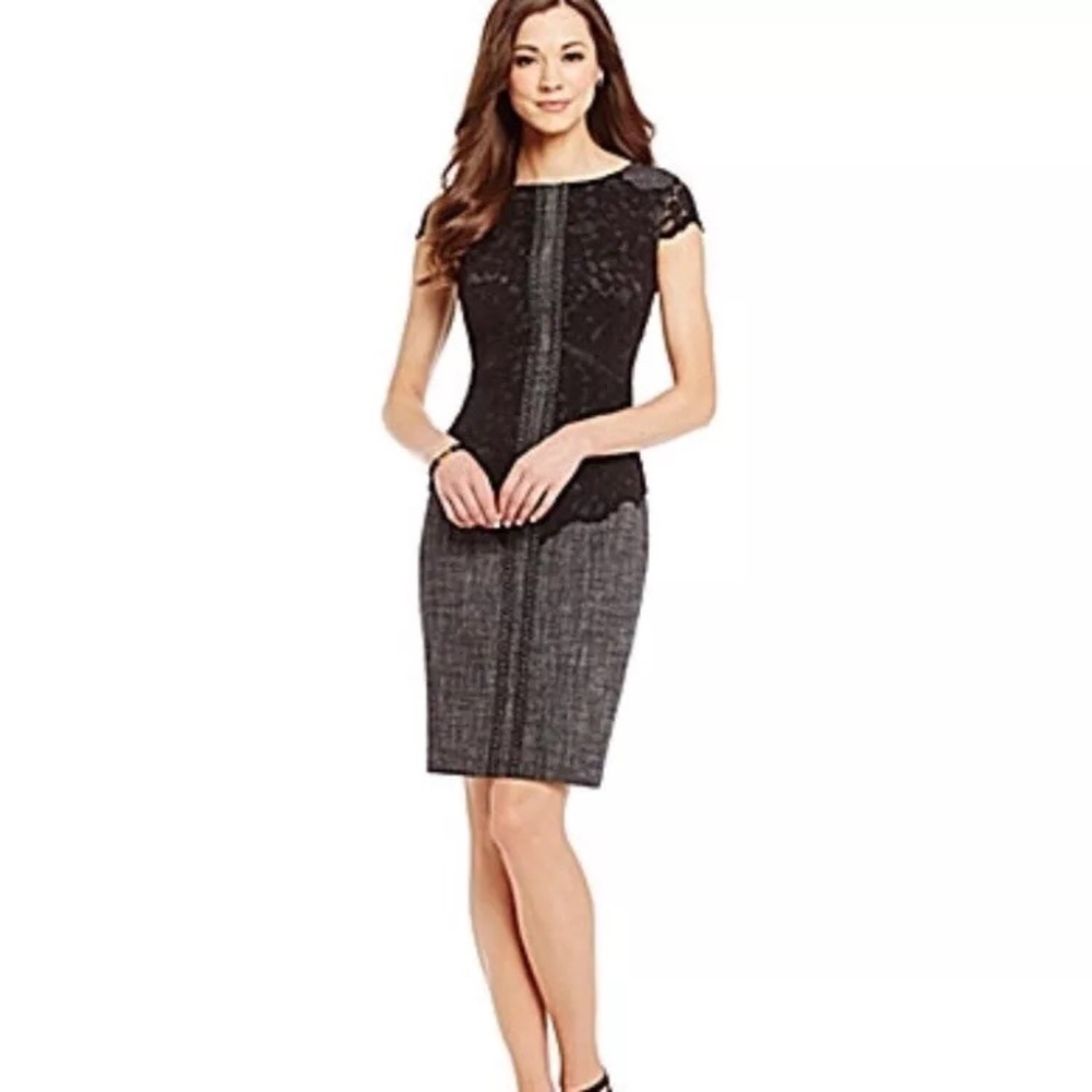Antonio Melani Birdie Tweed Lace Sheath Dress
