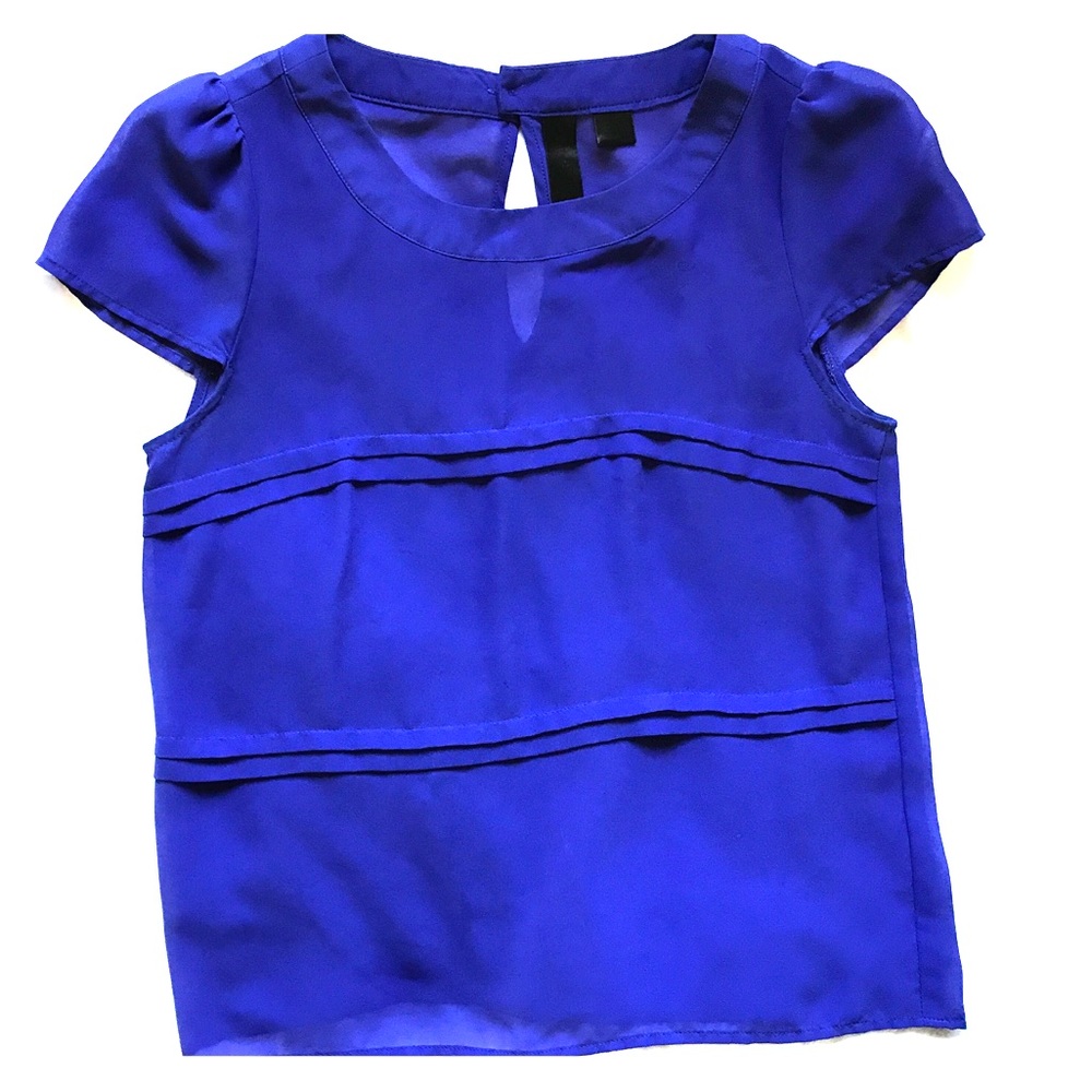 Chiffon Blue Blouse