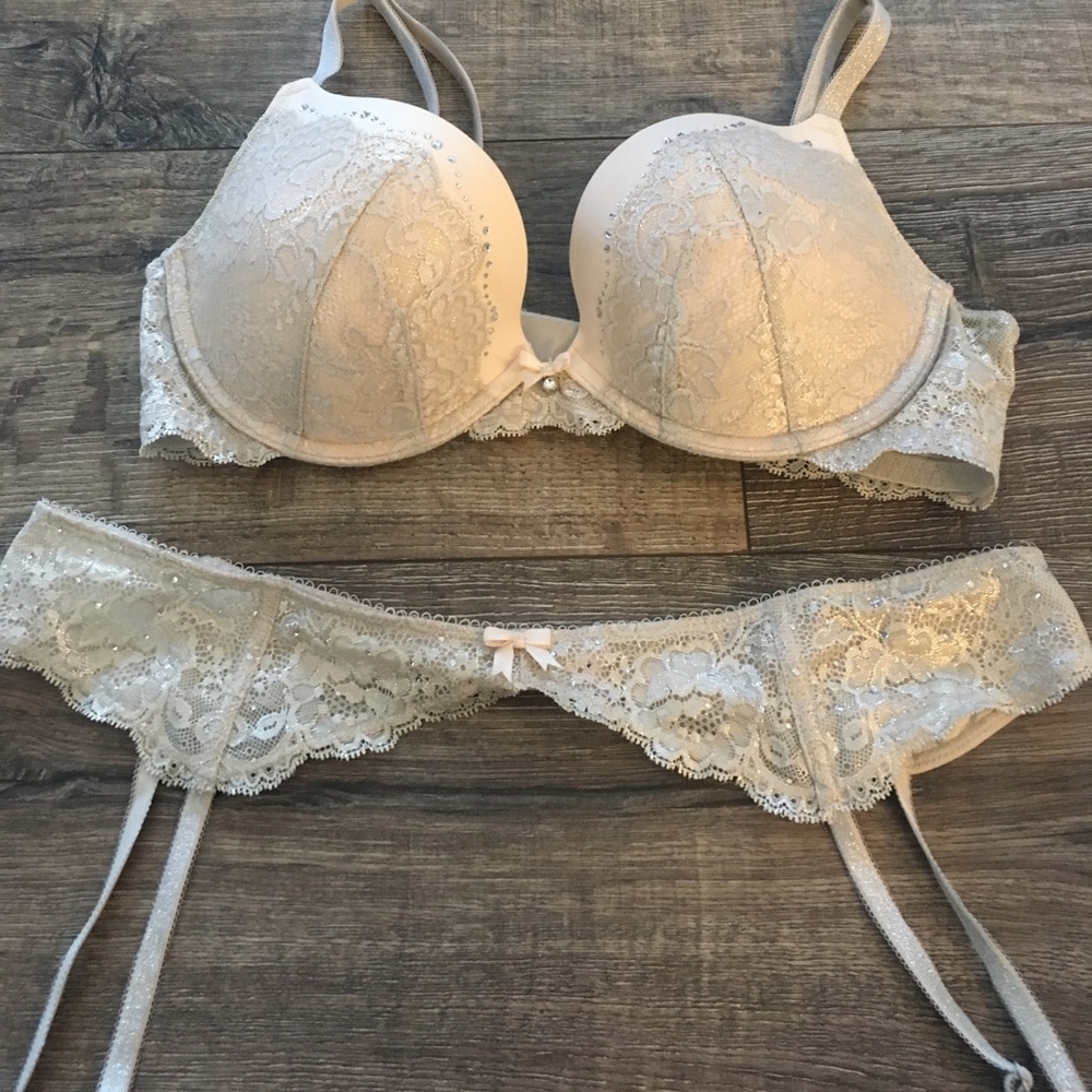 Victoria's Secret Swarovski Bra & Garter
