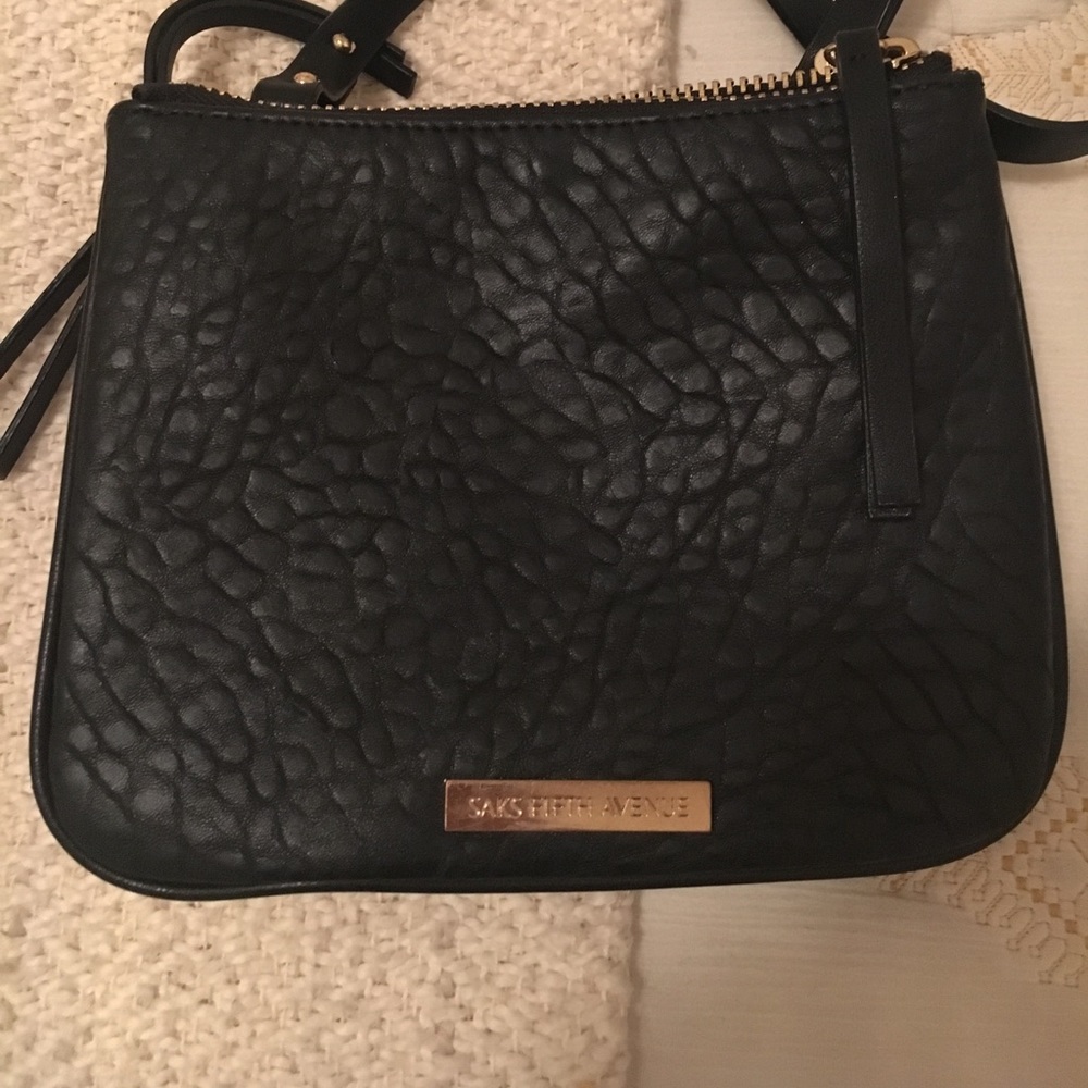 Black leather crossbody - Picture 3 of 3