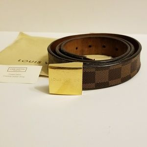 LOUIS VUITTON DAMIER EBENE BELT