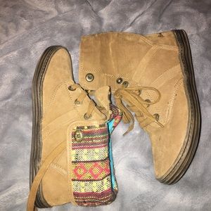 Boho boots! Can be worn up or folded with pattern