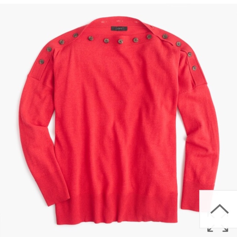 NWT J.Crew Button boat neck sweater