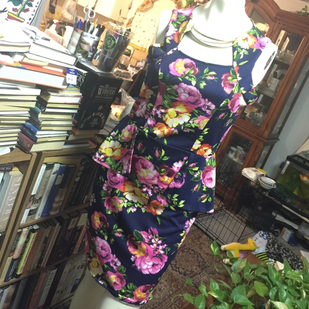Floral Peplum Dress