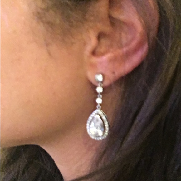 Crystal Drop Earrings - Picture 2 of 2