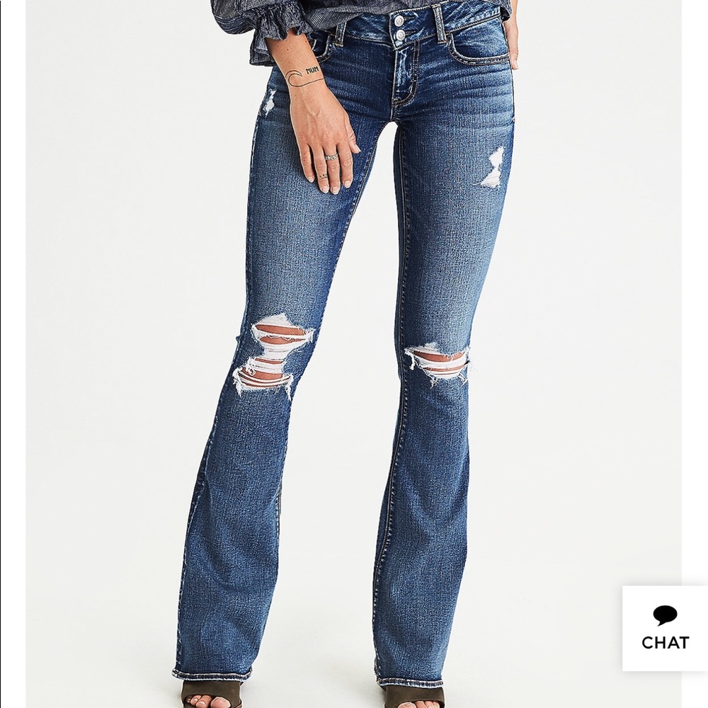 AEO DENIM X ARTIST FLARE JEAN; Size 14; NEVER WORN