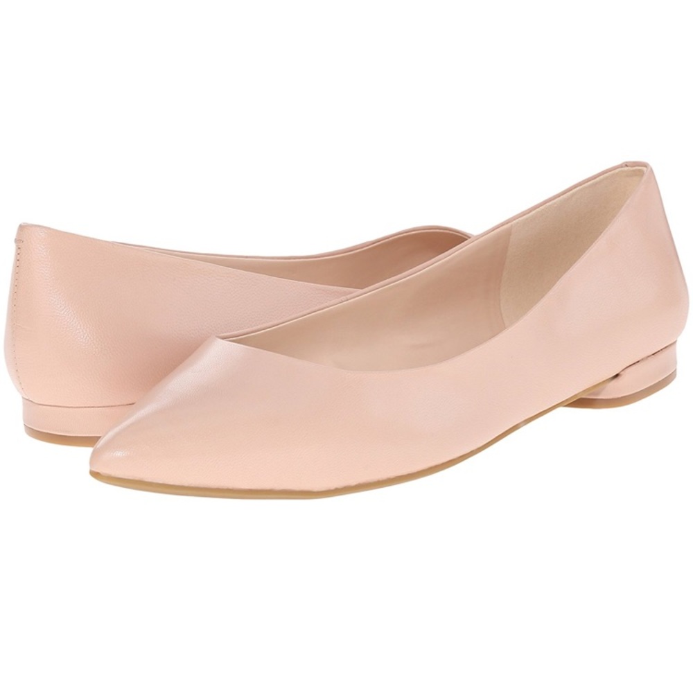 Nine West Onlee Leather Ballet Flat in Pale Pink