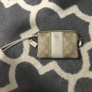 Coach Tan Wristlet Wallet