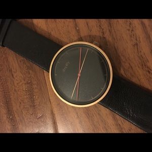 SIMPLIFY Minimalist Leather and Brass Watch