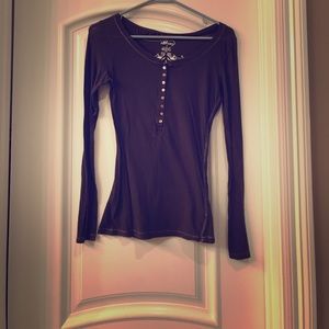 Old Navy Brown Pima Cotton Long Sleeve Tee - Sz XS
