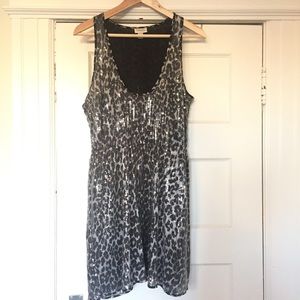 Vintage leopard sequin party dress